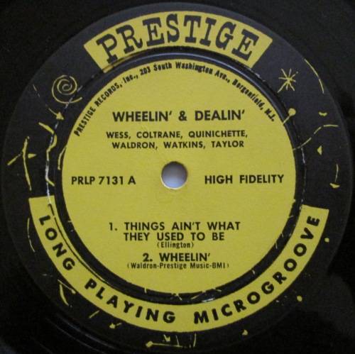 PRESTIGE ALL STARS featuring JOHN COLTRANE / FRANK WESS / PAUL QUINICHETTE -WHEELIN¿ AND DEALIN¿(LP)