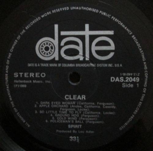 SPIRIT - CLEAR (LP/VINYL)