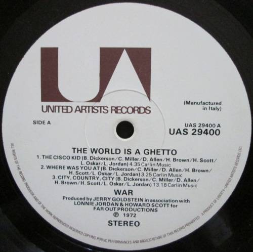 WAR - THE WORLD IS A GHETTO (LP/VINYL)