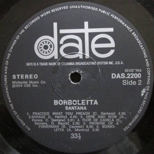 SANTANA - BORBOLETTA (LP/VINYL)