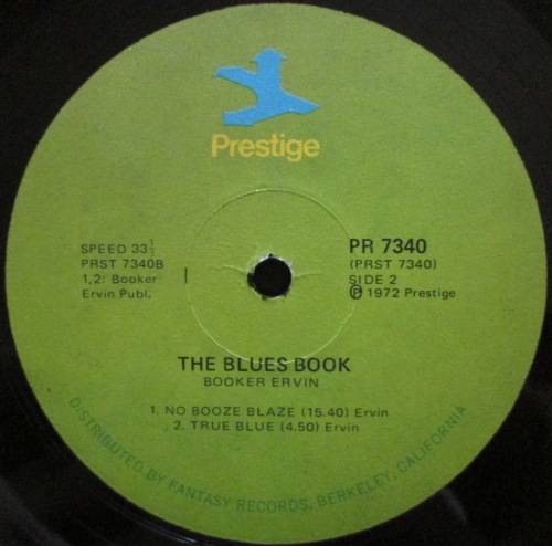BOOKER ERVIN - THE BLUES BOOK (LP/VINYL)