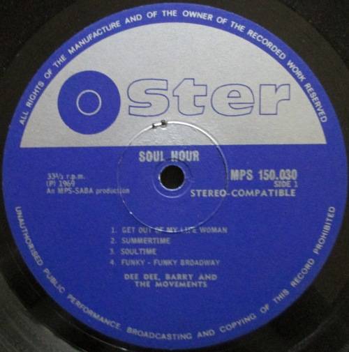 DEE DEE, BARRY & THE MOVEMENTS - SOUL HOUR (LP/VINYL)