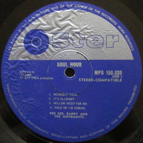 DEE DEE, BARRY & THE MOVEMENTS - SOUL HOUR (LP/VINYL)