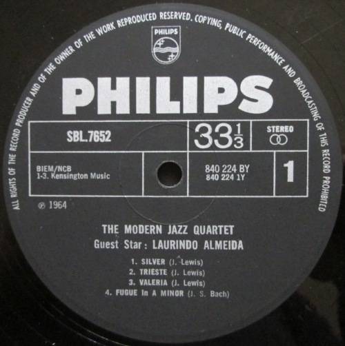 THE MODERN JAZZ QUARTET - THE MODERN JAZZ QUARTET - GUEST STAR LAUINDO ALMEIDA (LP/VINYL)