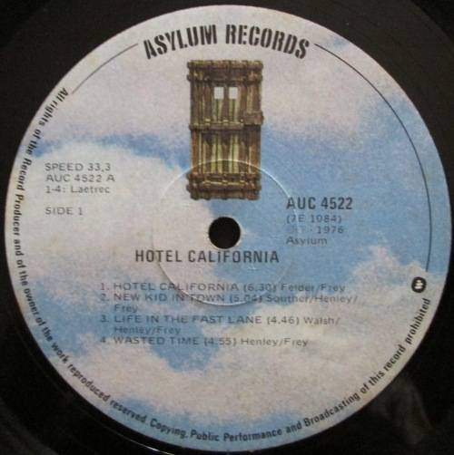 THE EAGLES  - HOTEL CALIFORNIA (LP/VINYL)