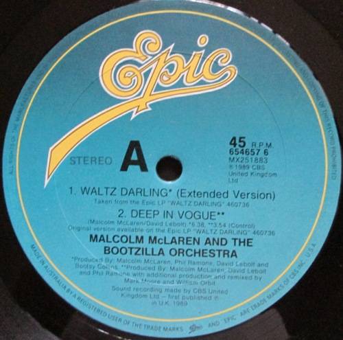 MALCOLM McLAREN and the BOOTZILLA ORCHESTRA  - WALTZ DARLING (EP/VINYL)