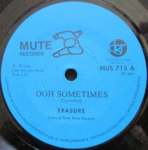 ERASURE - OOH SOMETIMES / SEXUALITY (7 SINGLE/VINYL)