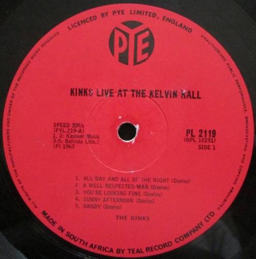 THE KINKS - LIVE AT KELVIN HALL (LP/VINYL)