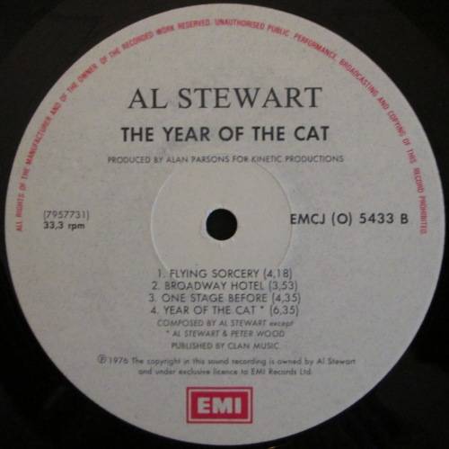 AL STEWART - YEAR OF THE CAT (LP/VINYL)
