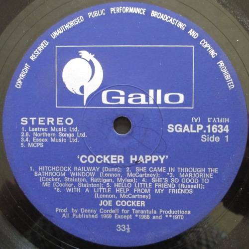 JOE COCKER - COCKER HAPPY (LP/VINYL)
