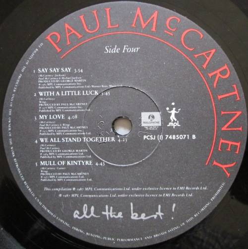 PAUL McCARTNEY - ALL THE BEST (2xLP/VINYL)