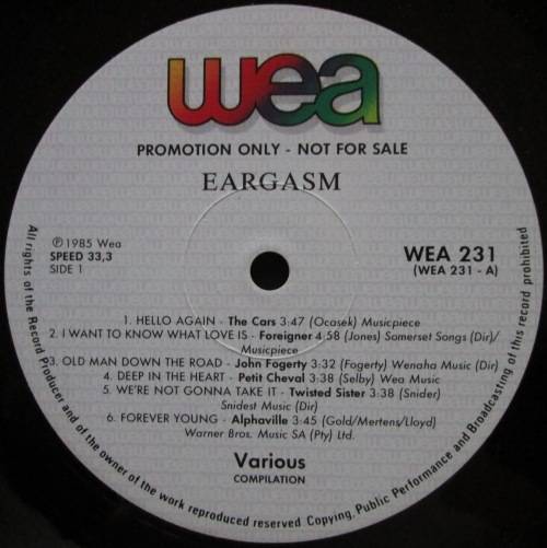 VARIOUS - EARGASM (LP/VINYL)
