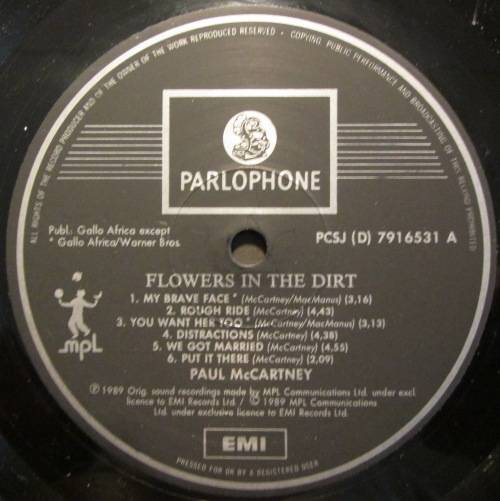 PAUL McCARTNEY - FLOWERS IN THE DIRT  (LP/VINYL)