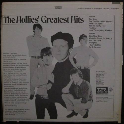 THE HOLLIES - THE HOLLIES GREATEST HITS  (LP/VINYL)