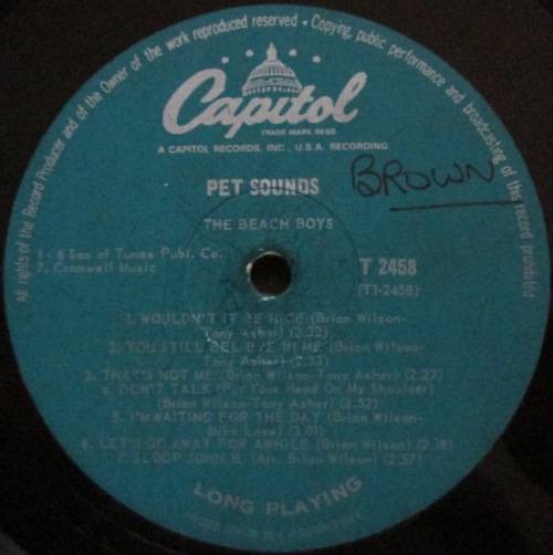 THE BEACH BOYS - PET SOUNDS   (LP/VINYL)