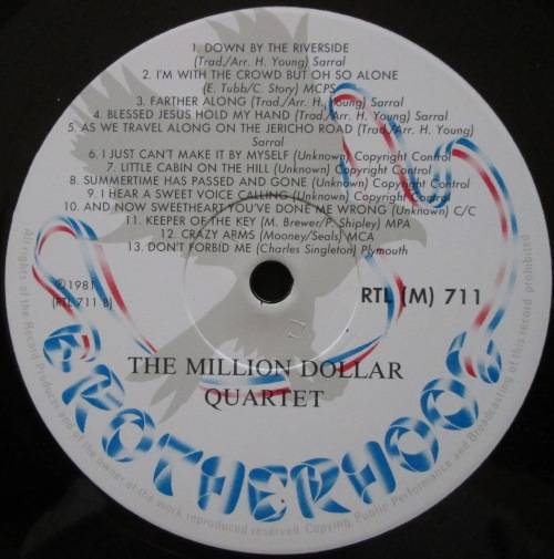 THE MILLION DOLLAR QUARTET - THE MILLION DOLLAR QUARTET  (LP/VINYL)