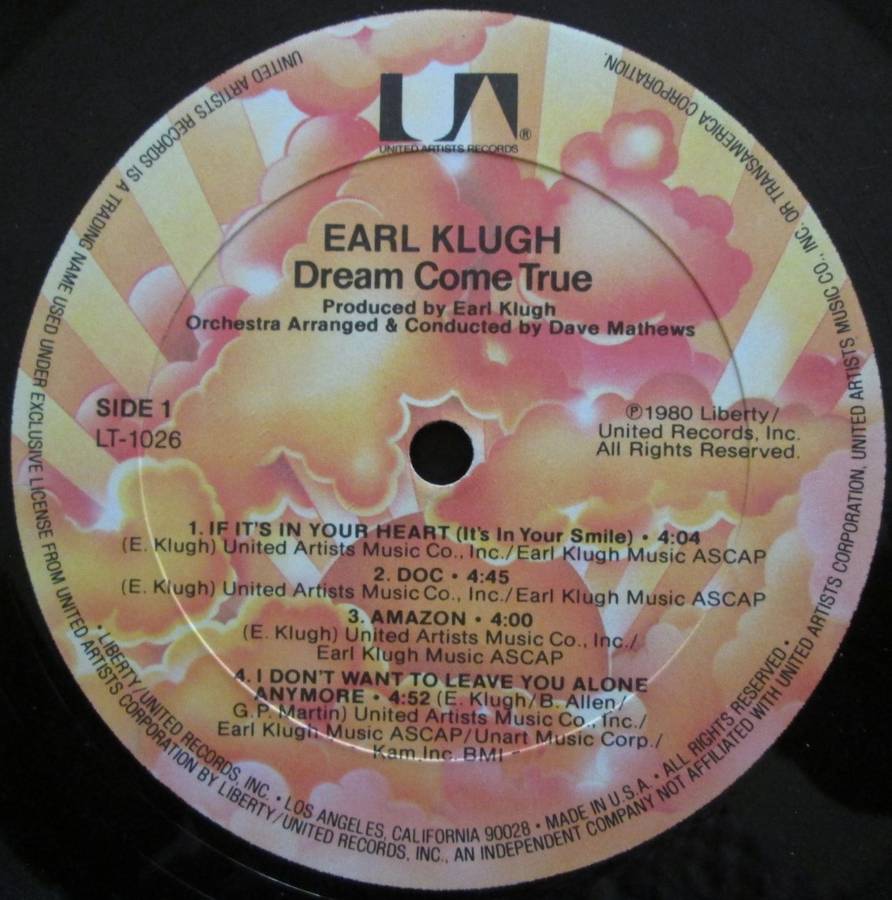 EARL KLUGH - DREAM COME TRUE (LP/VINYL)