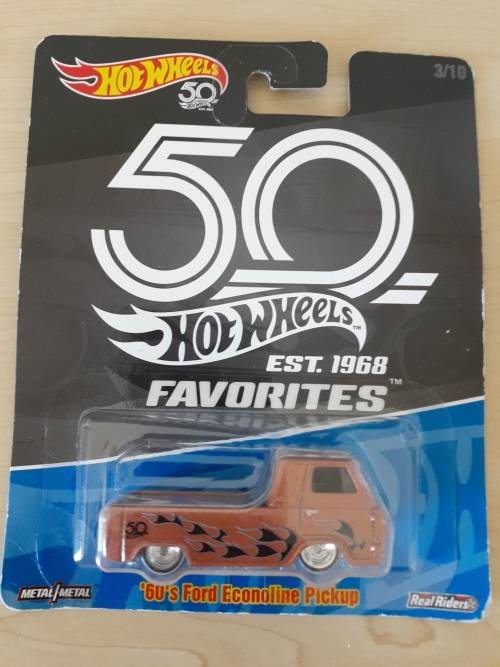 HOT WHEELS PREMIUM 50TH FAVORITES - `60 FORD ECONOLINE PICKUP