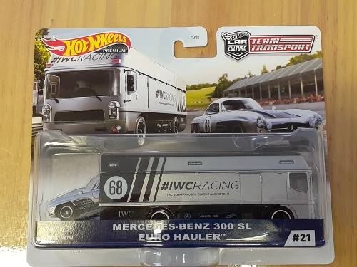 HOT WHEELS TEAM TRANSPORT MERCEDES-BENZ 300 SL and EURO HAULER