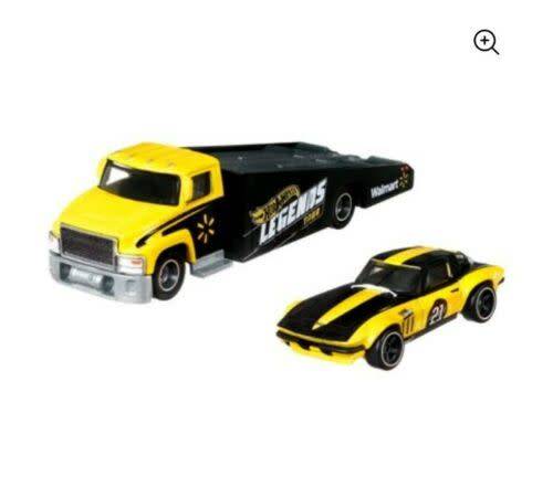 HOT WHEELS PREMIUM TEAM TRANSPORTER CUSTOM CORVETTE STINGRAY COUPE ON CARRY ON TRUCK (WALLMART EXCL)