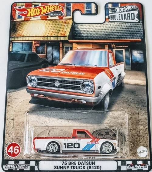HOT WHEELS PREMIUM `BOULEVARD` 1975 BRE DATSUN SUNNY TRUCK (B120)
