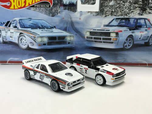 HOT WHEELS PREMIUM 2 PACK 1984 AUDI SPORT QUATTRO and LANCIA RALLY 037