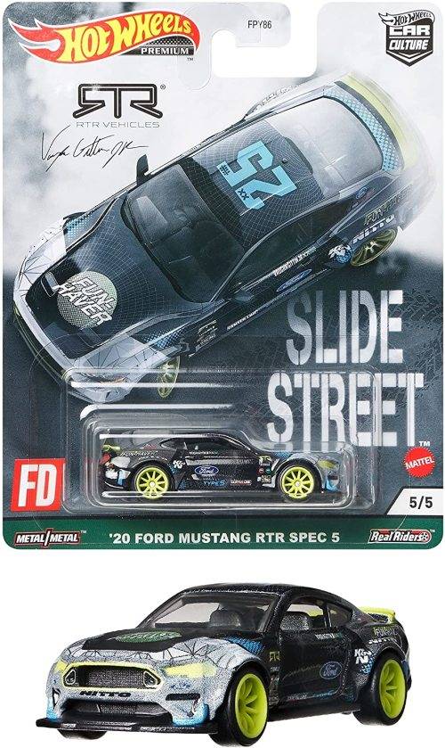 HOT WHEELS PREMIUM `SLIDE STREET` 202 FORD MUSTANG RTR SPEC 5