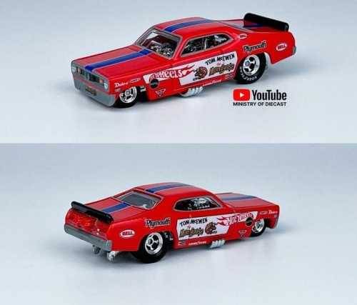 HOT WHEELS PREMIUM TWIN PACK 1972 PLYMOUTH CUDA FC AND PLYMOUTH DUSTER FUNNY CAR