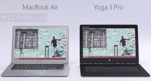 LENOVO YOGA  3 PRO - 13.3" - INTEL CORE M @ 2.6 GHZ - RESOLUTION 3200X1800  - 8 GB RAM-256 GB SSD