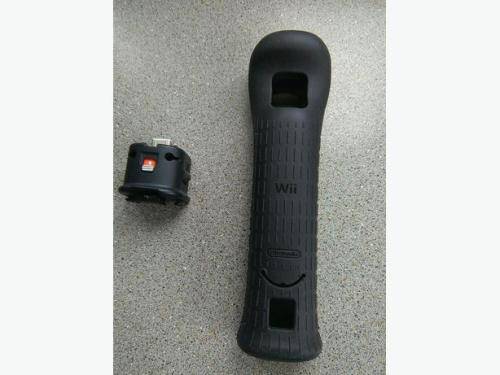 Nintendo Wii - Controller RVL-003 - RVL-026 Black Motion Plus Attachment for Nintendo- Remote Jacket