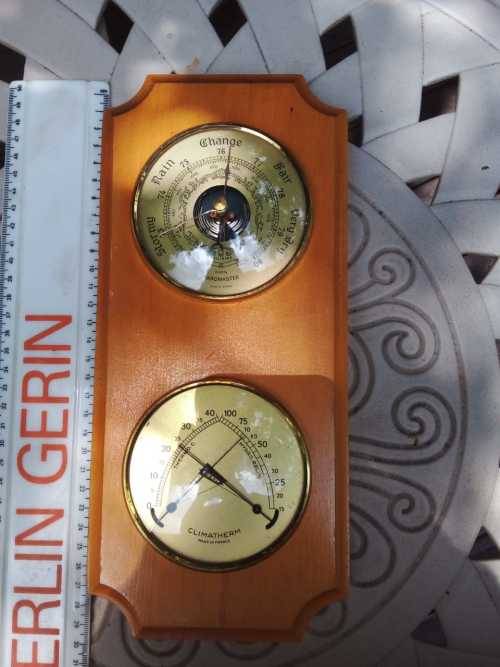 Baromaster And Climathern Made in France 100% WORKING Amazing - Made of Oak wood