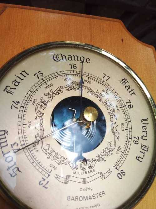 Baromaster And Climathern Made in France 100% WORKING Amazing - Made of Oak wood