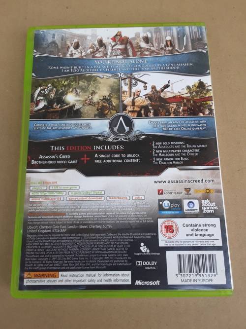 Assassin`s Creed Brotherhood (Xbox 360) - MADE IN EUROPE - Refurbished  - Comes with Booklet