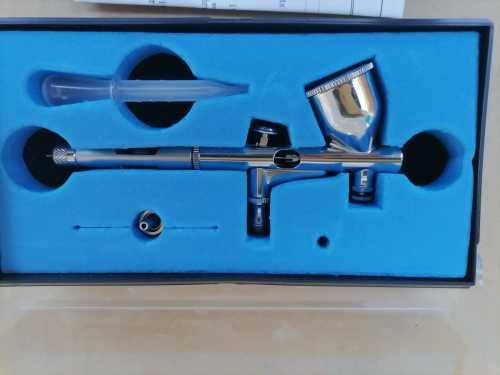 AIR BRUSH SG A180 0.2MM FLUID 9CC - WITH BOOKLET - WITH PLASTIC TUBE PLASTIC BOX - LIKE NEW