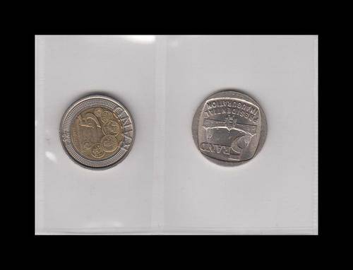 2 X COLLECTABLE COIN 1994 PRESIDENTIAL INAUGURATION +SARB 90TH ANNIVERSARY - VF CONDITION