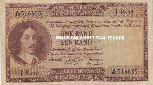 1962 G RISSIK 1ST ISSUE R1 NOTE ENG/AFR  A/80  AU