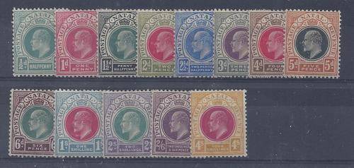 Natal 1902/3 KEVII set of 13 to 4s fine mint