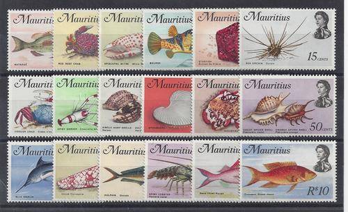 Mauritius 1969 Fish etc Definitive set of 18 unmounted mint