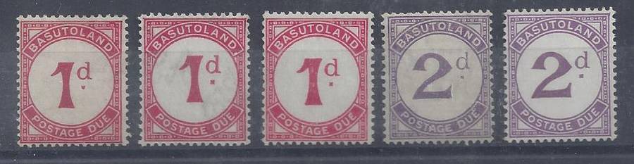 Basutuland 1933 Posatge Due set of all 5 fine mint