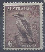 Australia 1937 6d Kingfisher Bird very fine unmounted mint