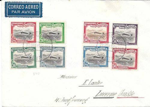 Mozambique 1936 23 Sep First Flight cover Beira to Switzerland via London in Imperial Airways