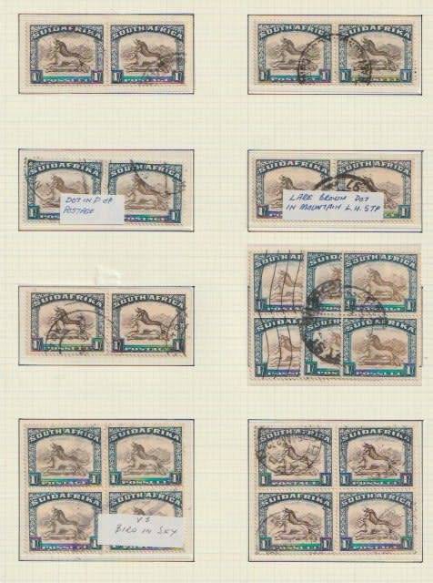 South Africa 1933 Unhyphenated Roto 1s mainly upright watermark with some plate flaws fine