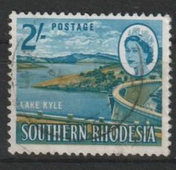 Southern Rhodesia 1964 Defintive 2s with parpapet plate flaw