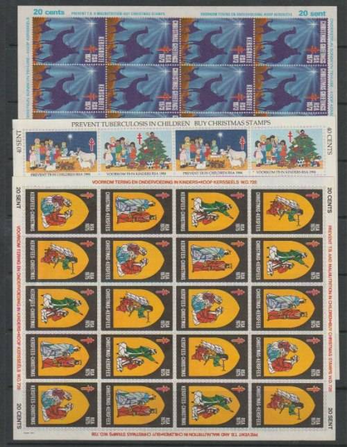 South Africa 1972-84 Christams full sheets x8 very fine