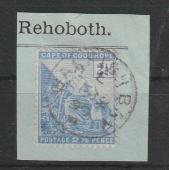 South West Africa 1899 COGH 2 1/2d with Walfish Bay cancel on piece very fine