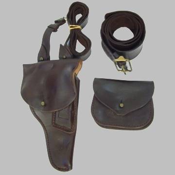 Old S.A. Police Sam Browne Belt with Holster and Pouch.