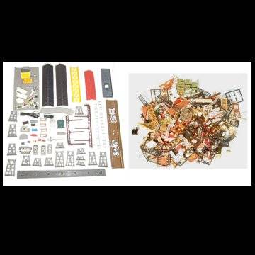 Model Trains. An Assortment of Plastic Pieces from Scenery Structures.