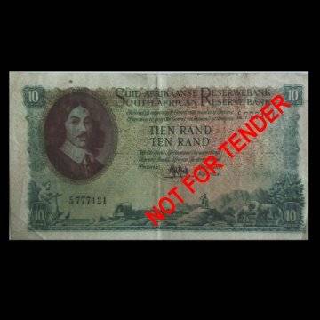 South African bank Note - Fifty Rand - M.H De Kock.
