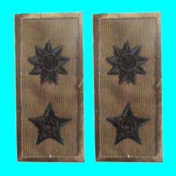 S.A.D.F Commandant Cloth Rank Badges - Pair.