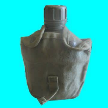 S.A.D.F Kidney Shape Water Bottle With Fire Bucket And Pouch.